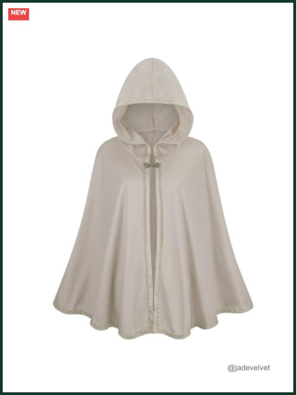 Hooded Velvet Cape Costume Medieval Renaissance Cloak